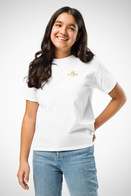 FitForge Youth Classic Tee - Royalty White