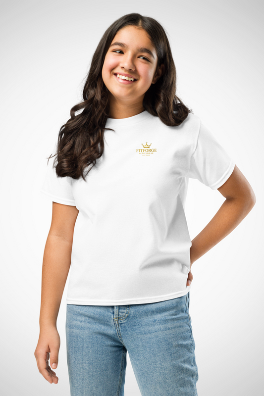 FitForge Youth Classic Tee - Royalty White