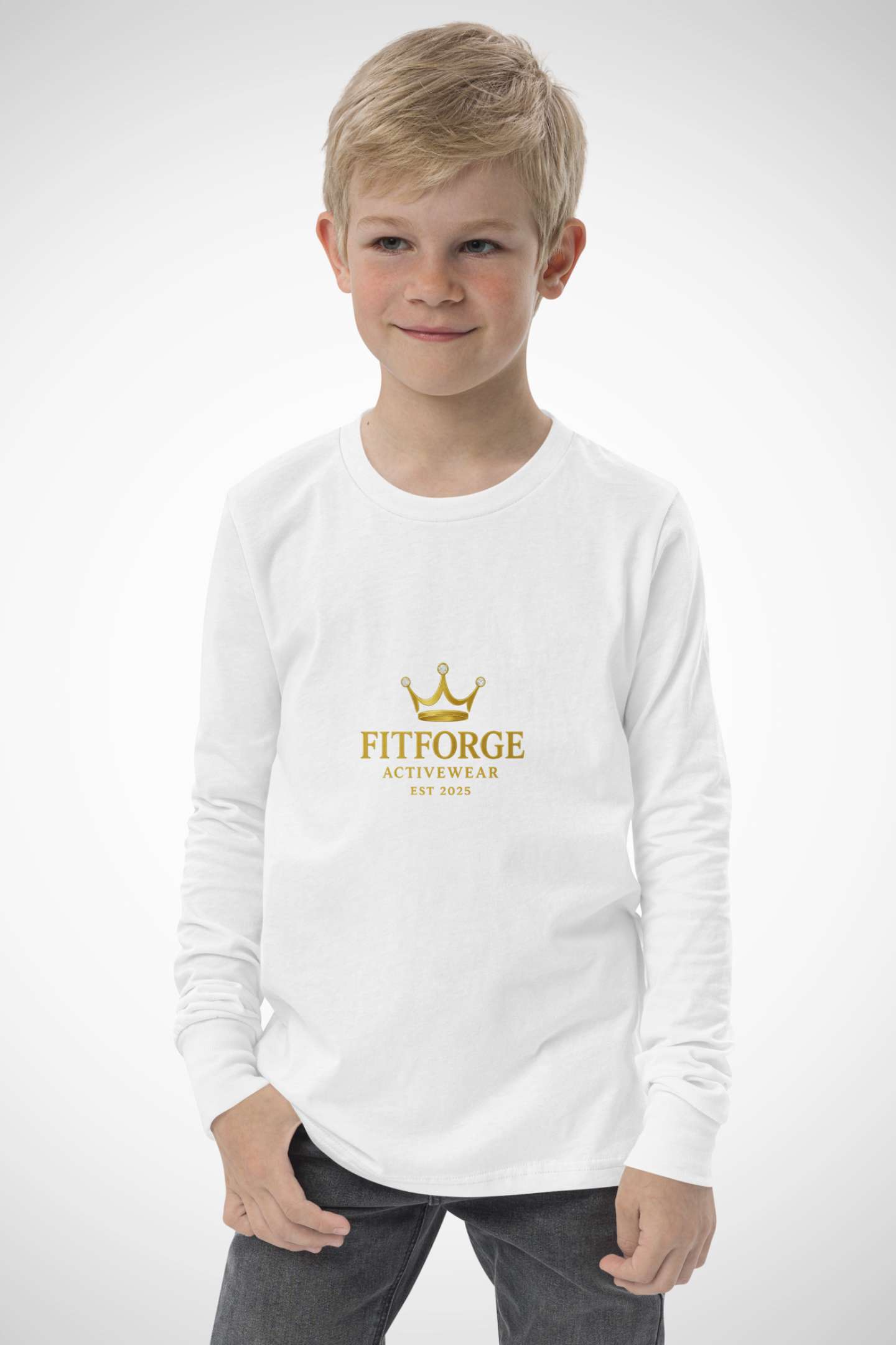 FitForge Youth Long Sleeve Tee - Royalty