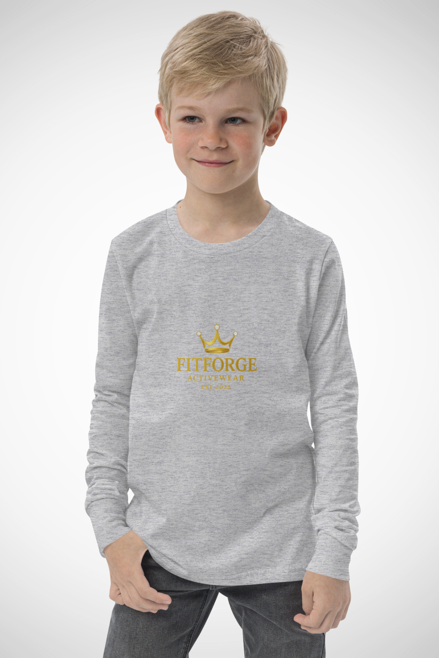 FitForge Youth Long Sleeve Tee - Royalty