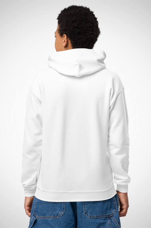 FitForge Teens Heavy Blend Hoodie - Bold White