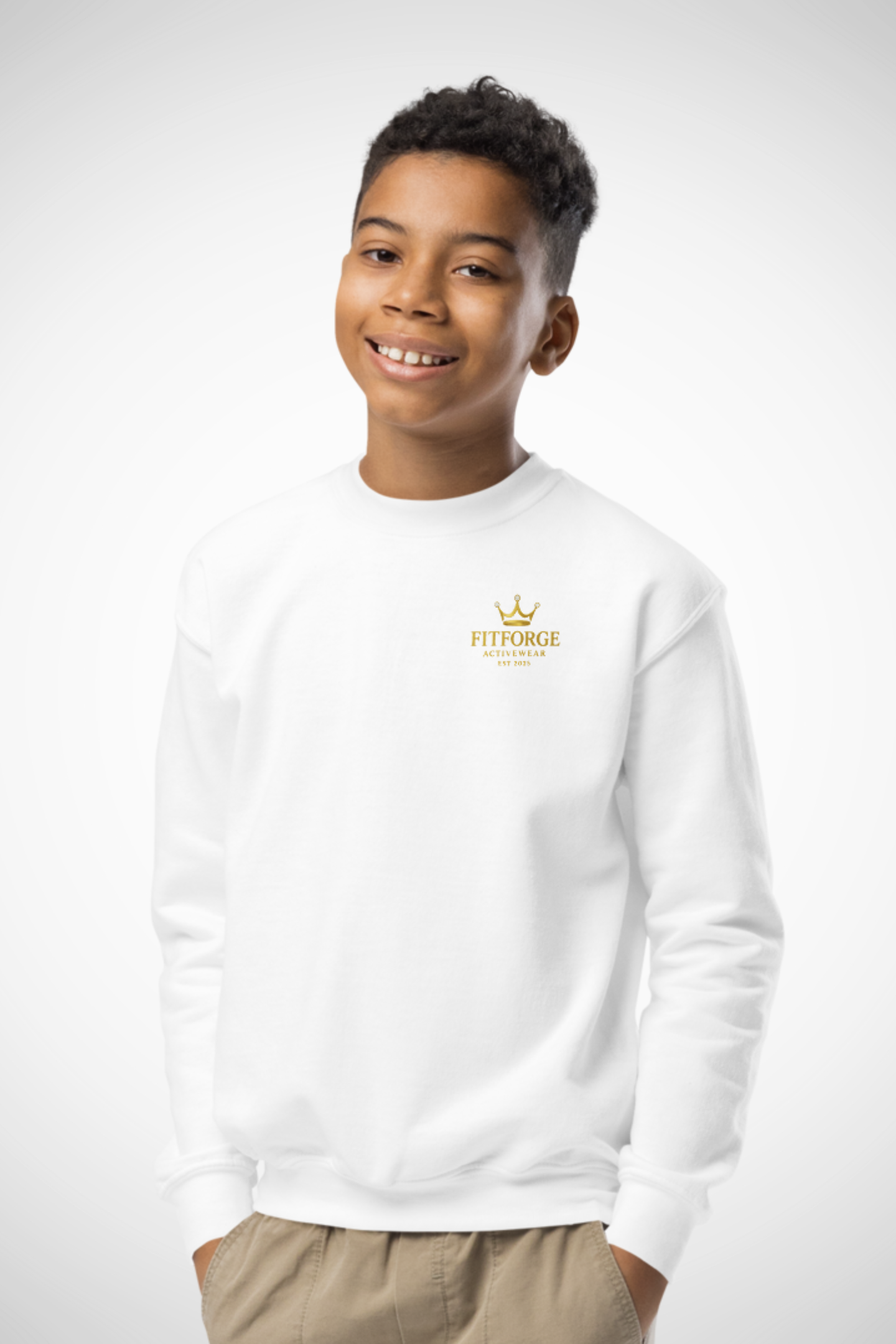 FitForge Youth Crewneck Sweater - Royalty
