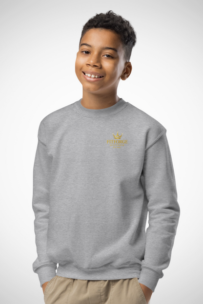 FitForge Youth Crewneck Sweater - Royalty
