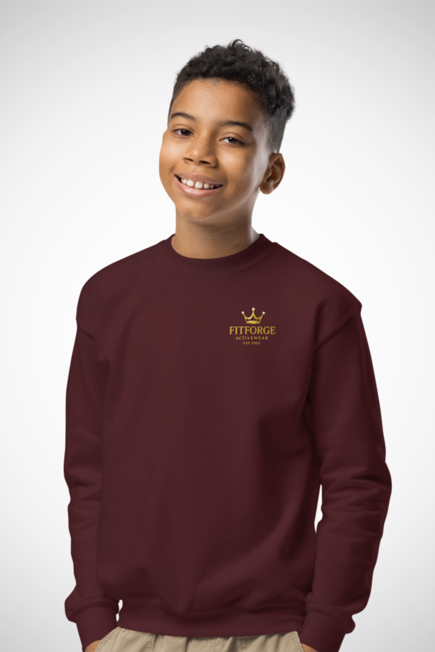 FitForge Youth Crewneck Sweater - Royalty