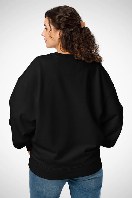 FitForge Women's Organic Oversized Sweater - Royalty Black