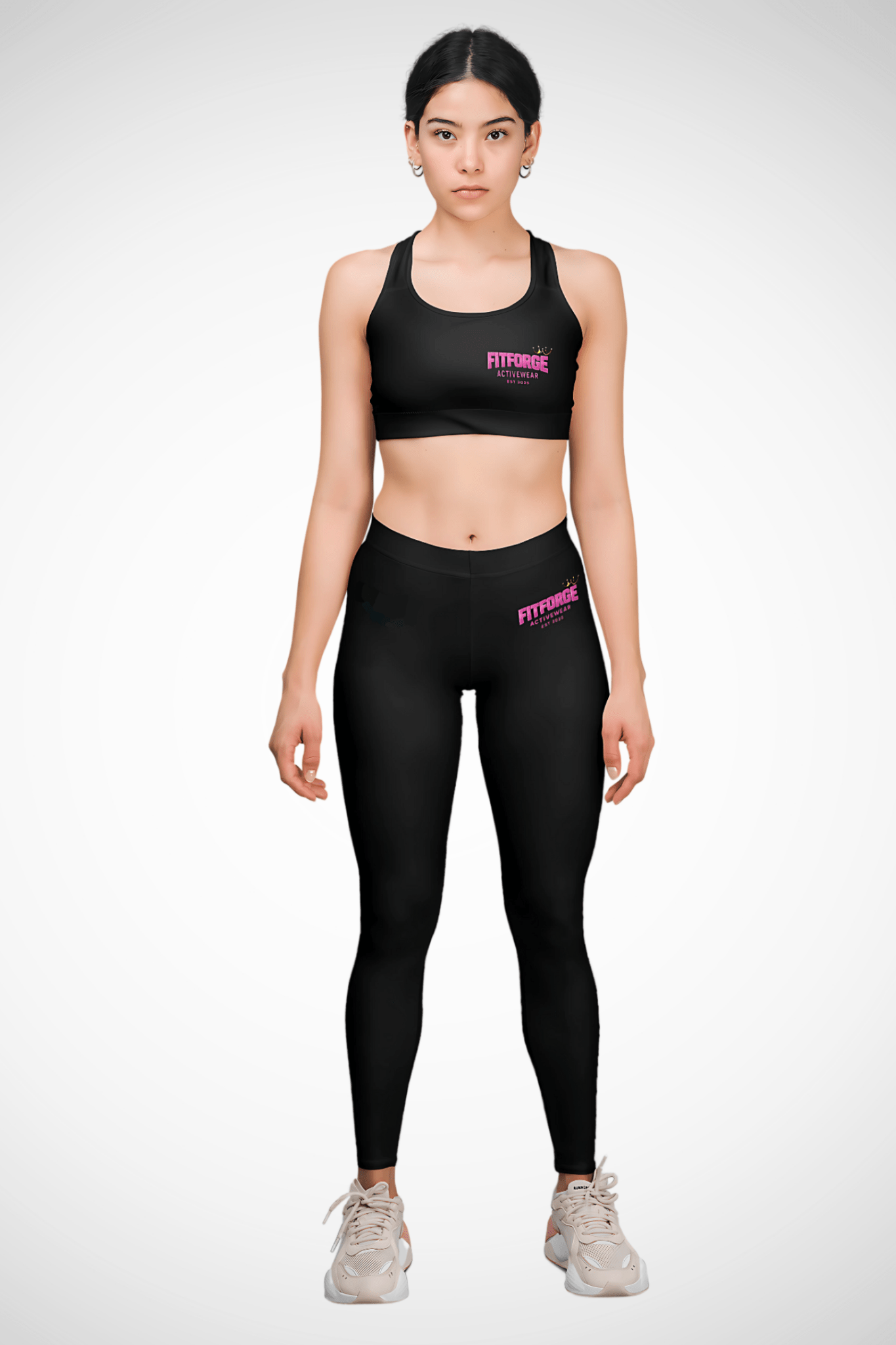 FitForge Yoga Set - Royalty Black/Pink - FitForge Online