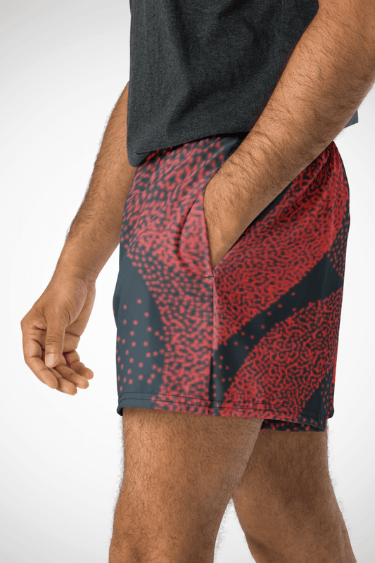 FitForge Men's Athletic Shorts - Red Blitz Royalty - FitForge Online