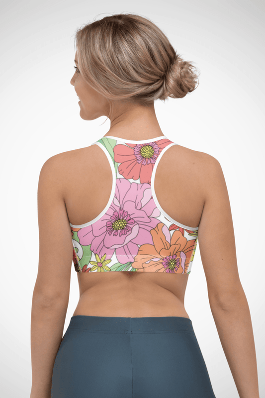 FitForge Women's Sports Bra - Golden Forge Floral - FitForge Online