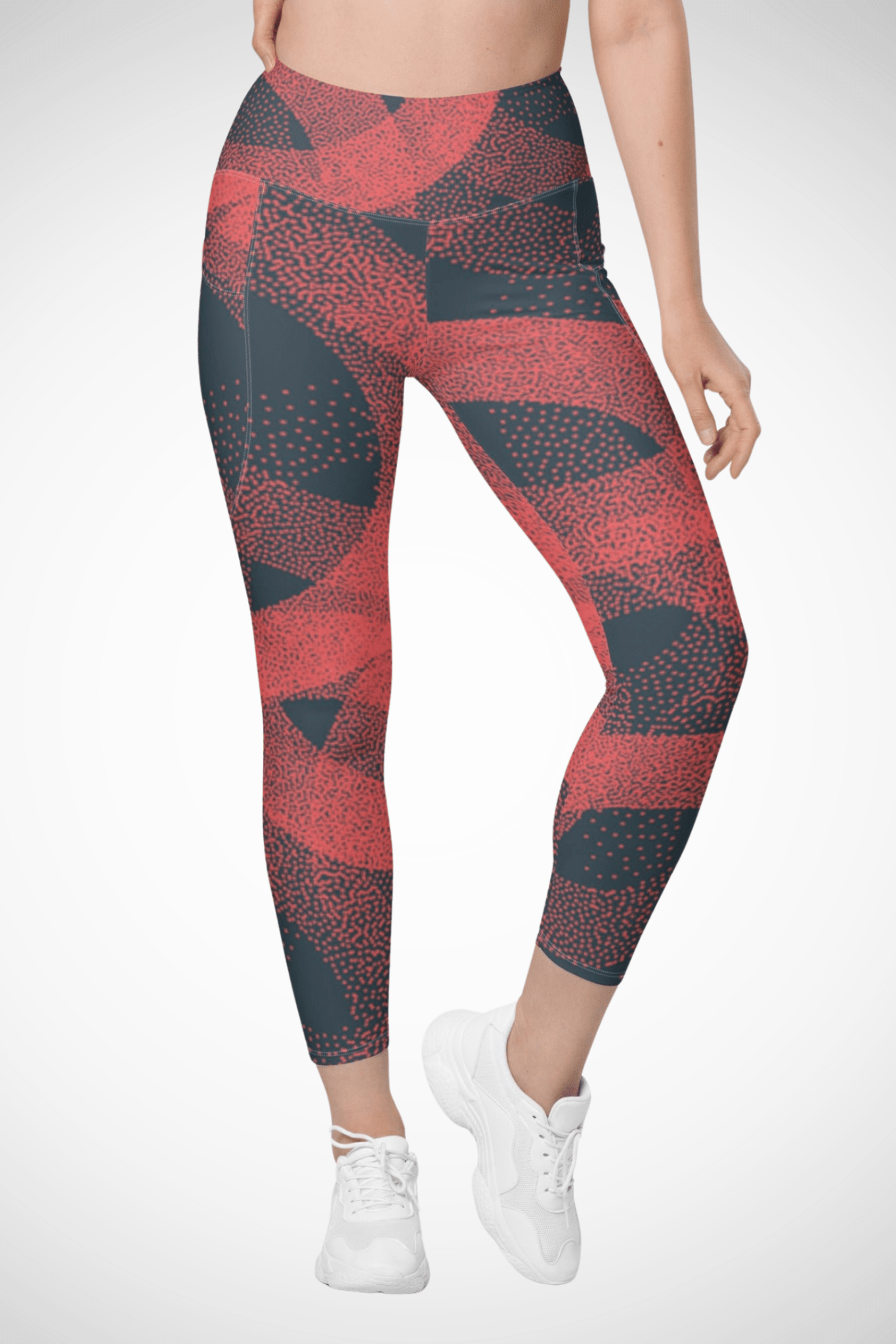 FitForge Women's Yoga Leggings - Red Blitz - FitForge Online
