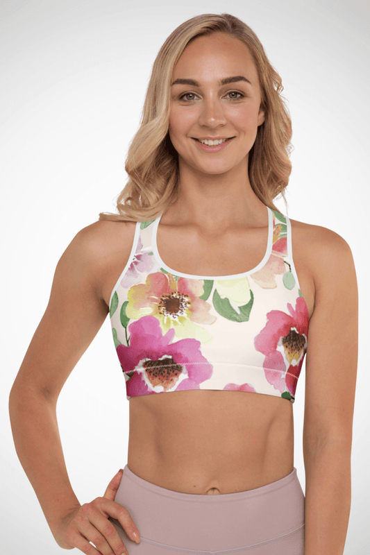 FitForge Women's Sports Bra - Spring Flower - FitForge Online
