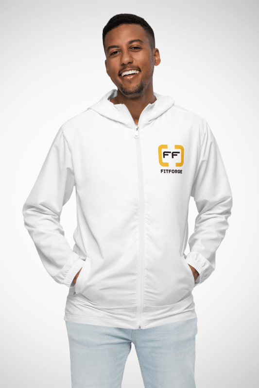 FitForge Men's Windbreaker - Legacy White - FitForge Online